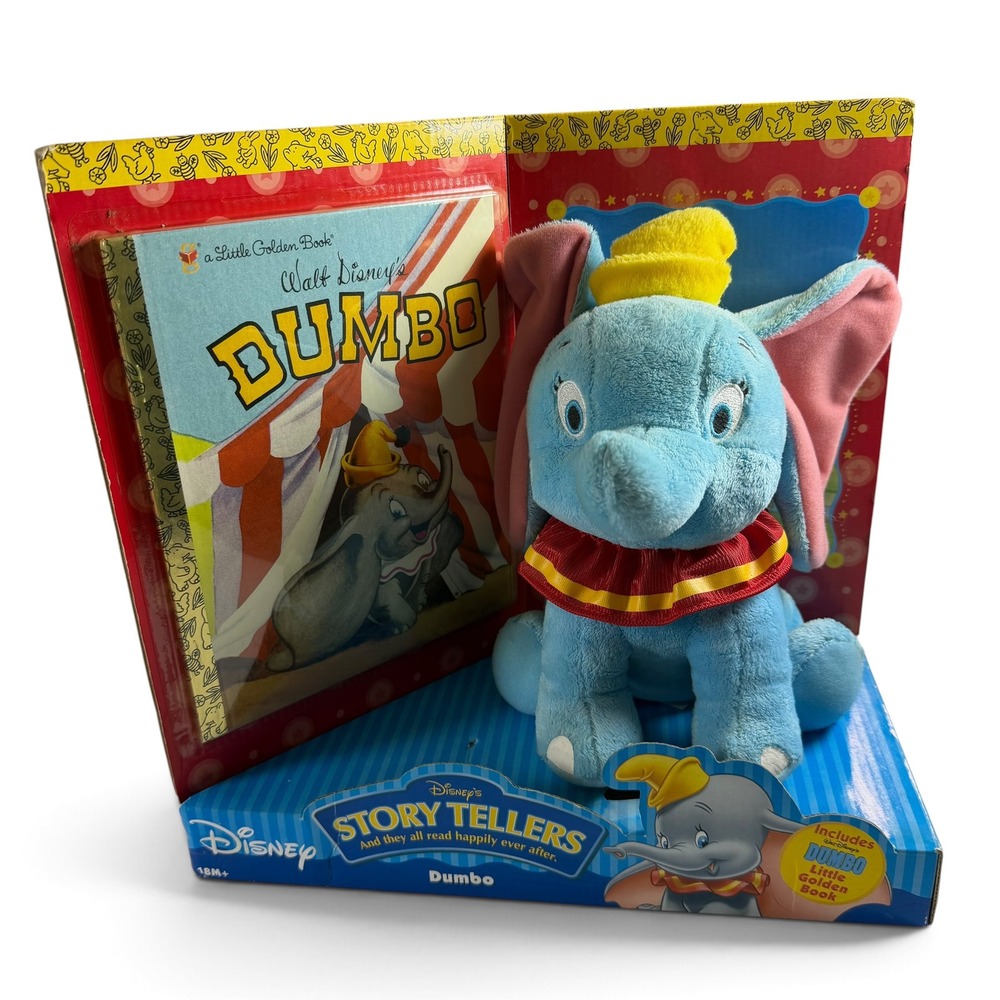 Disney Story Tellers Dumbo Plush and Little Golden Book Set New